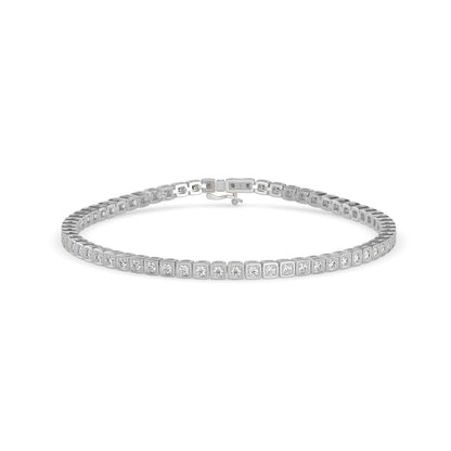 Sienna Diamond Tennis Bracelet-Silver