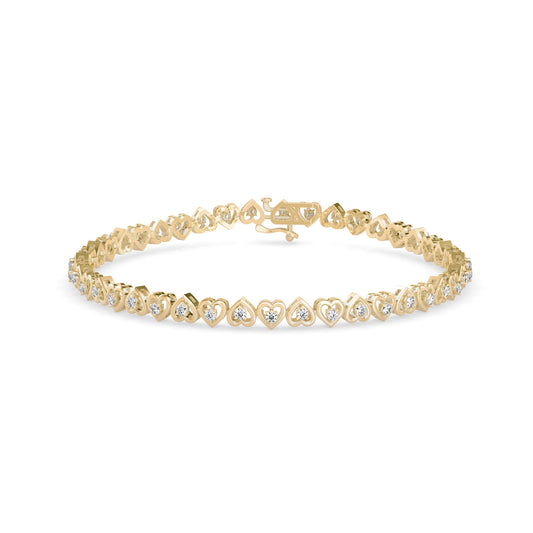 Angola Diamond Tennis Bracelet-Golden