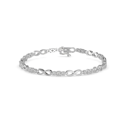 Tour Diamond Tennis Bracelet-Silver