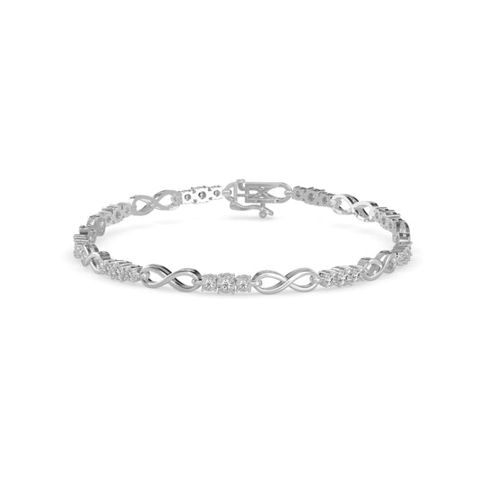 Tour Diamond Tennis Bracelet-Silver