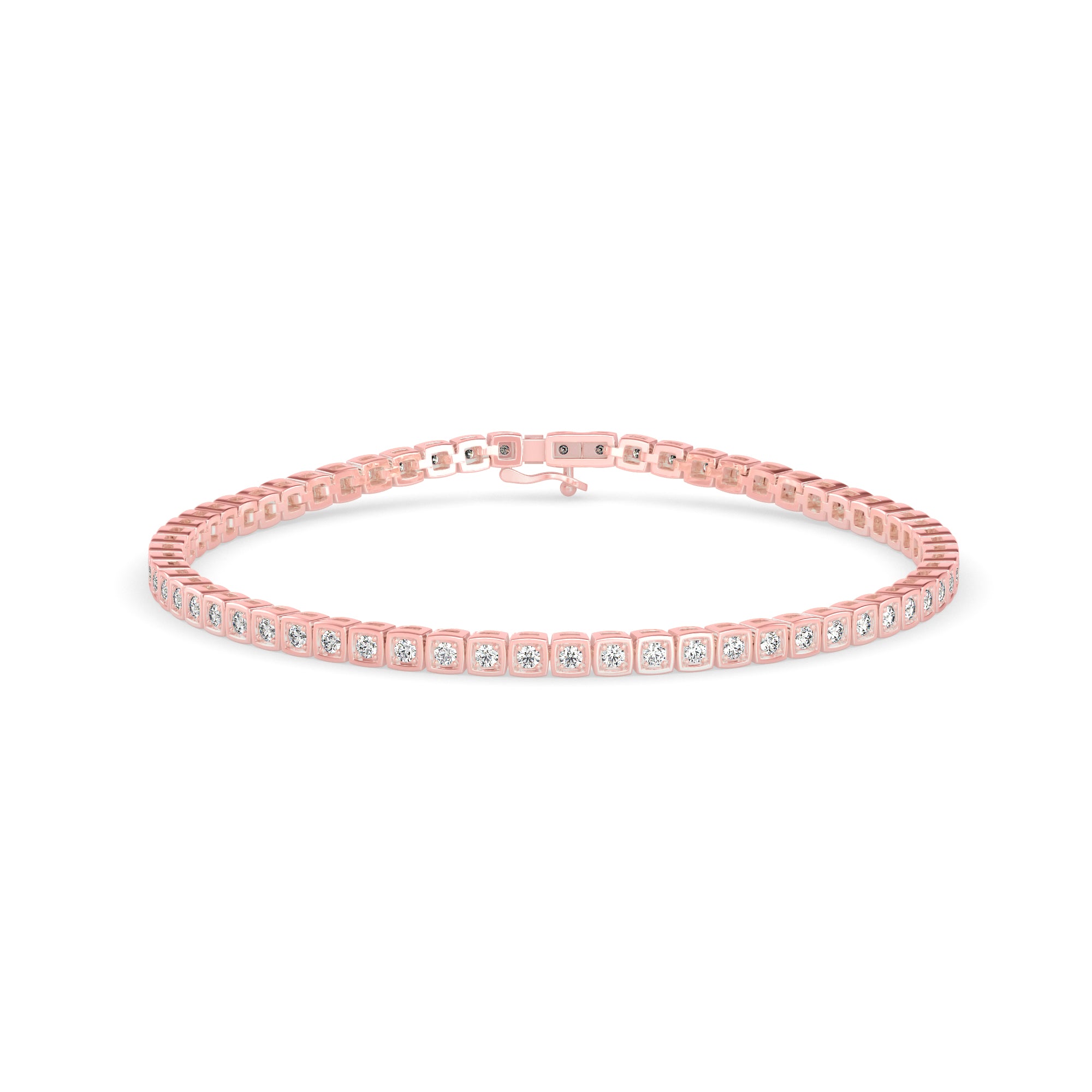 Sienna Diamond Tennis Bracelet-Rose Gold