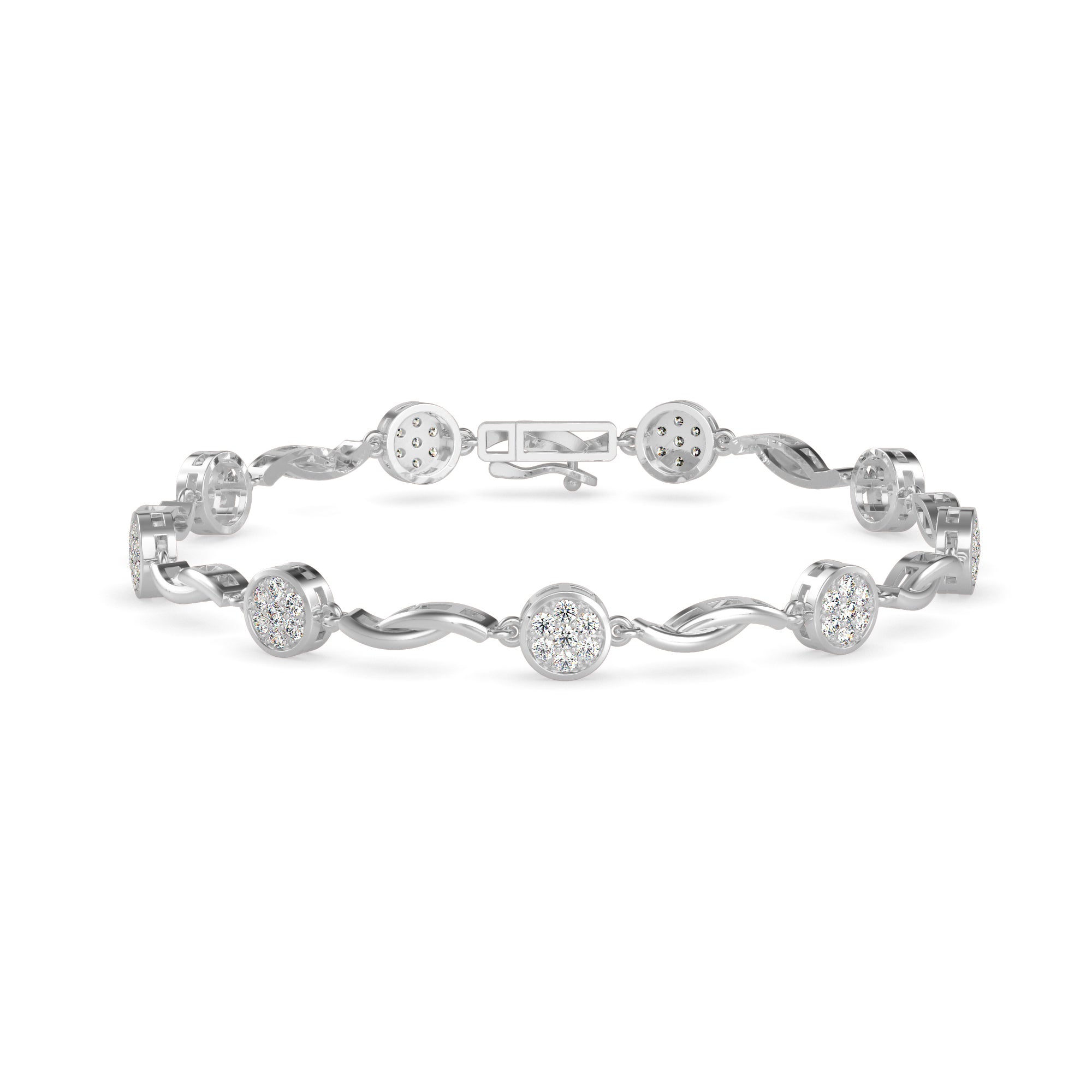 Opulent Diamond Tennis Bracelet-Silver