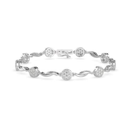 Opulent Diamond Tennis Bracelet-Silver