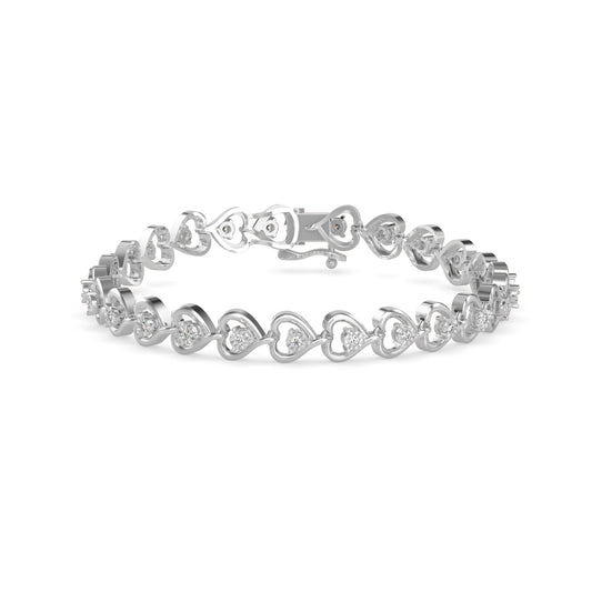 Frigga Diamond Tennis Bracelet-Silver