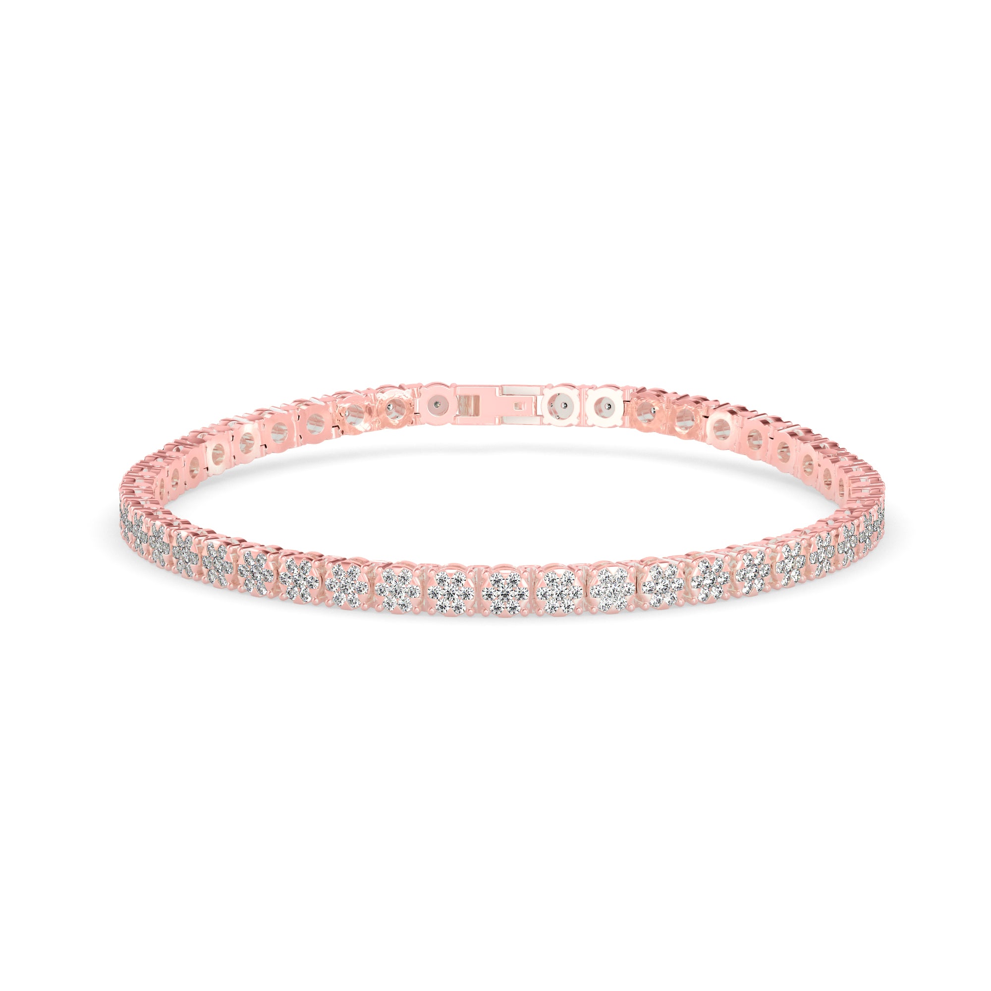 Egeria Diamond Tennis Bracelet-Rose Gold