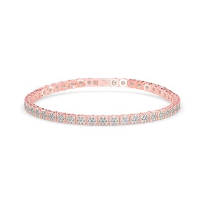 Egeria Diamond Tennis Bracelet-Rose Gold