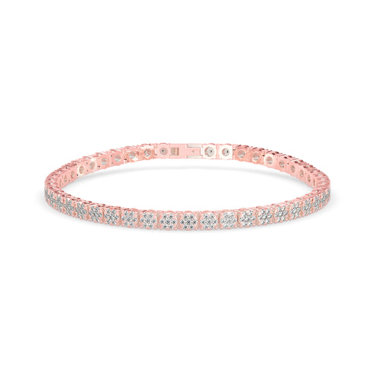 Egeria Diamond Tennis Bracelet-Rose Gold