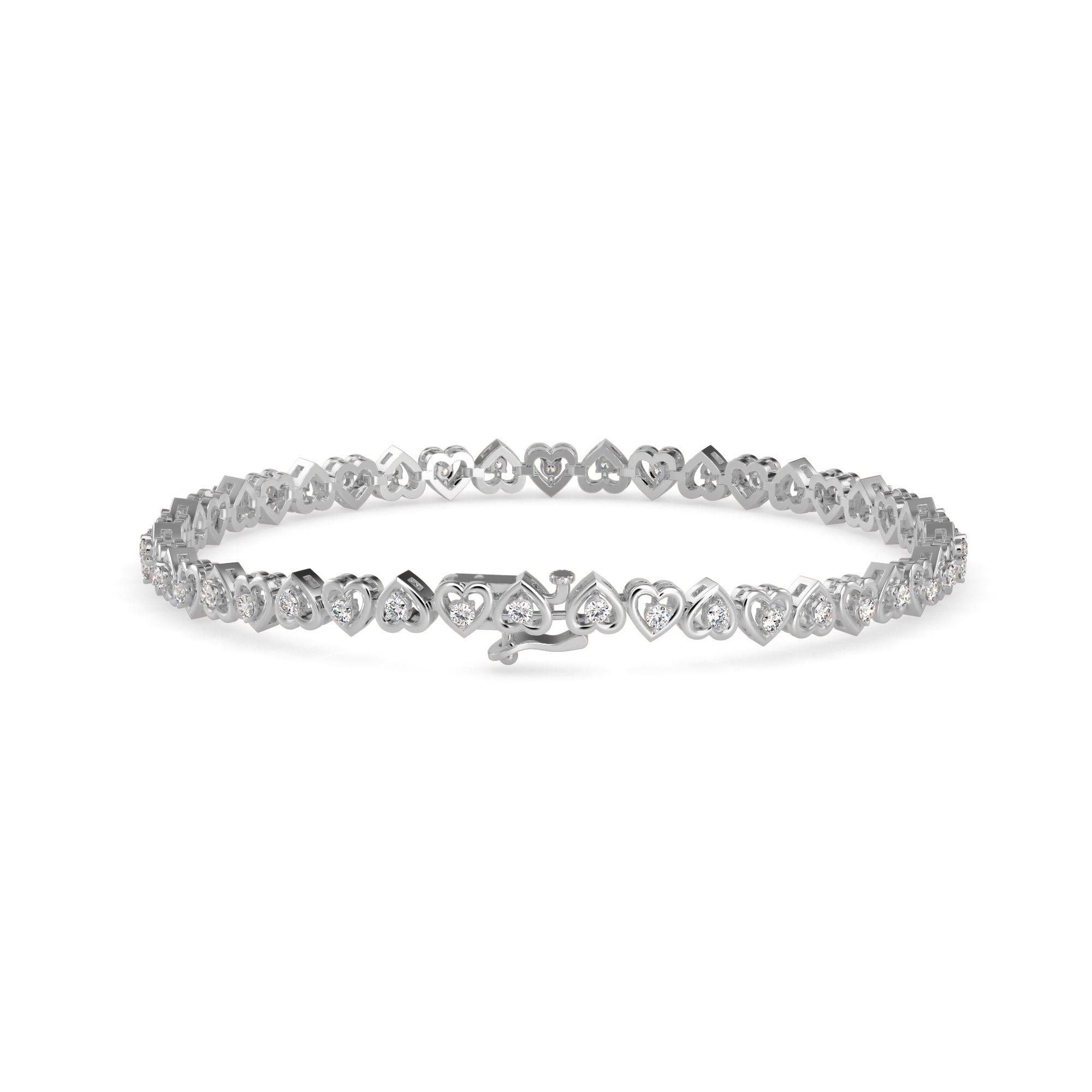 Angola Diamond Tennis Bracelet-Silver