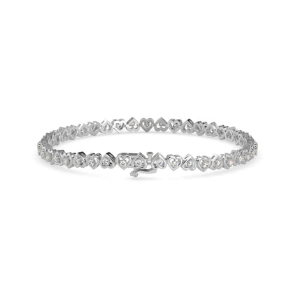 Angola Diamond Tennis Bracelet-Silver