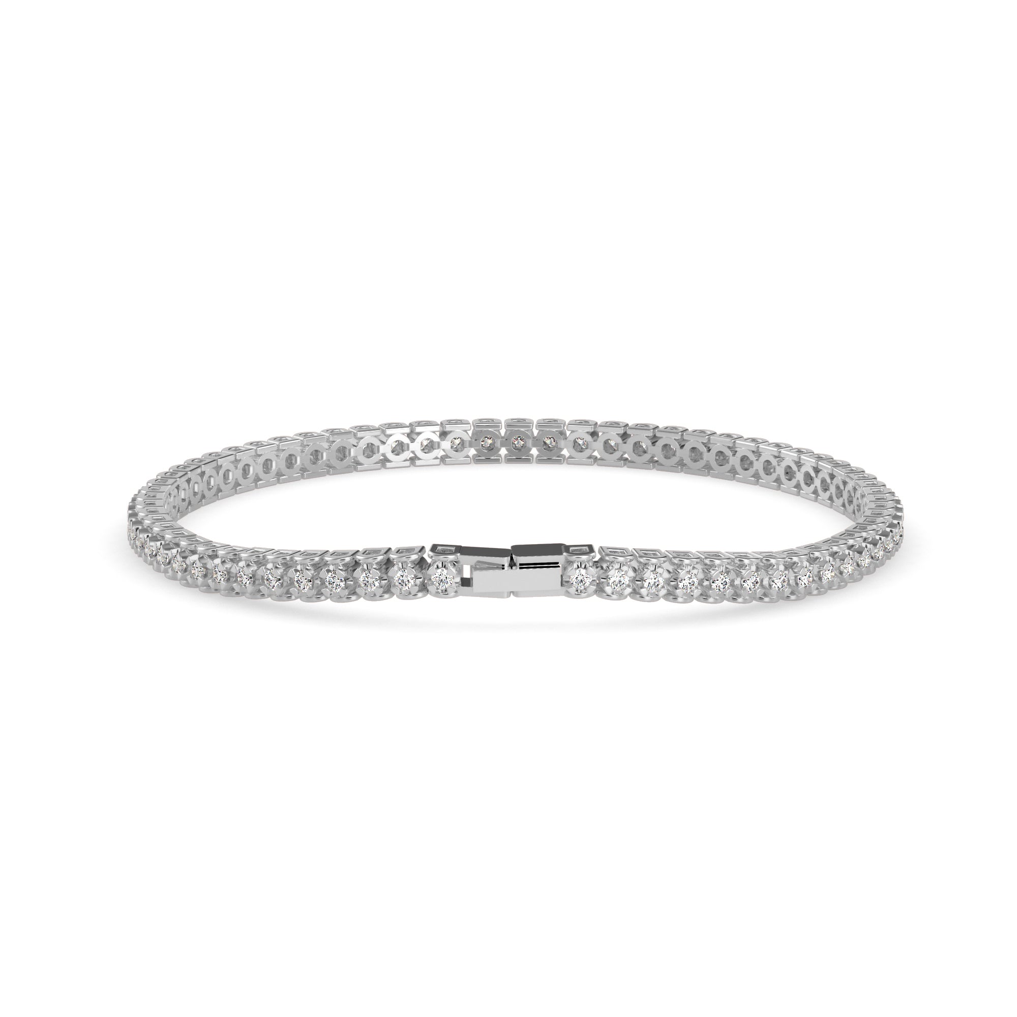Orana Tennis Diamond Bracelet-Silver