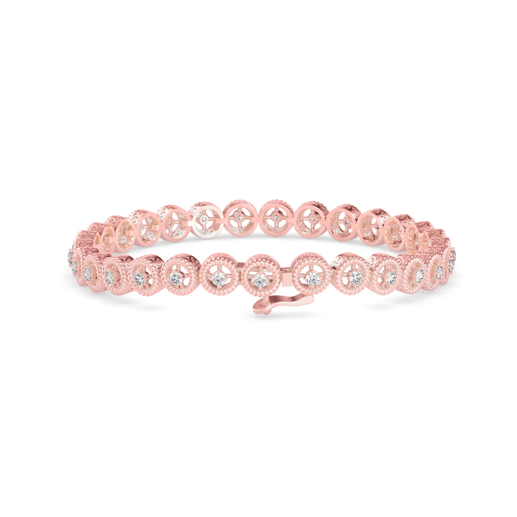 Lovell Tennis Diamond Bracelet-Rose Gold