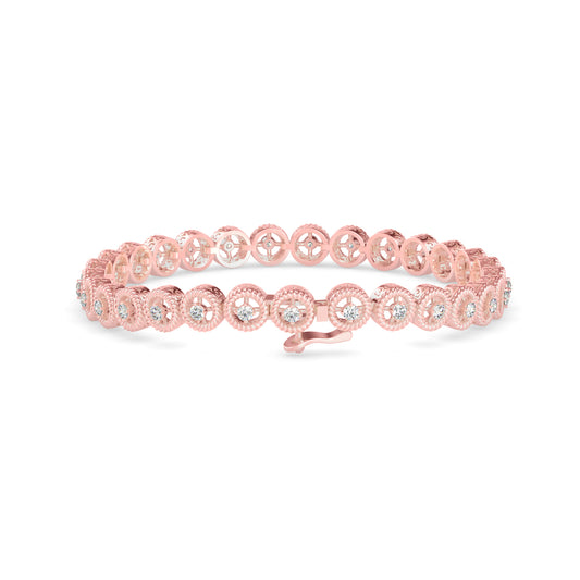 Lovell Tennis Diamond Bracelet-Rose Gold