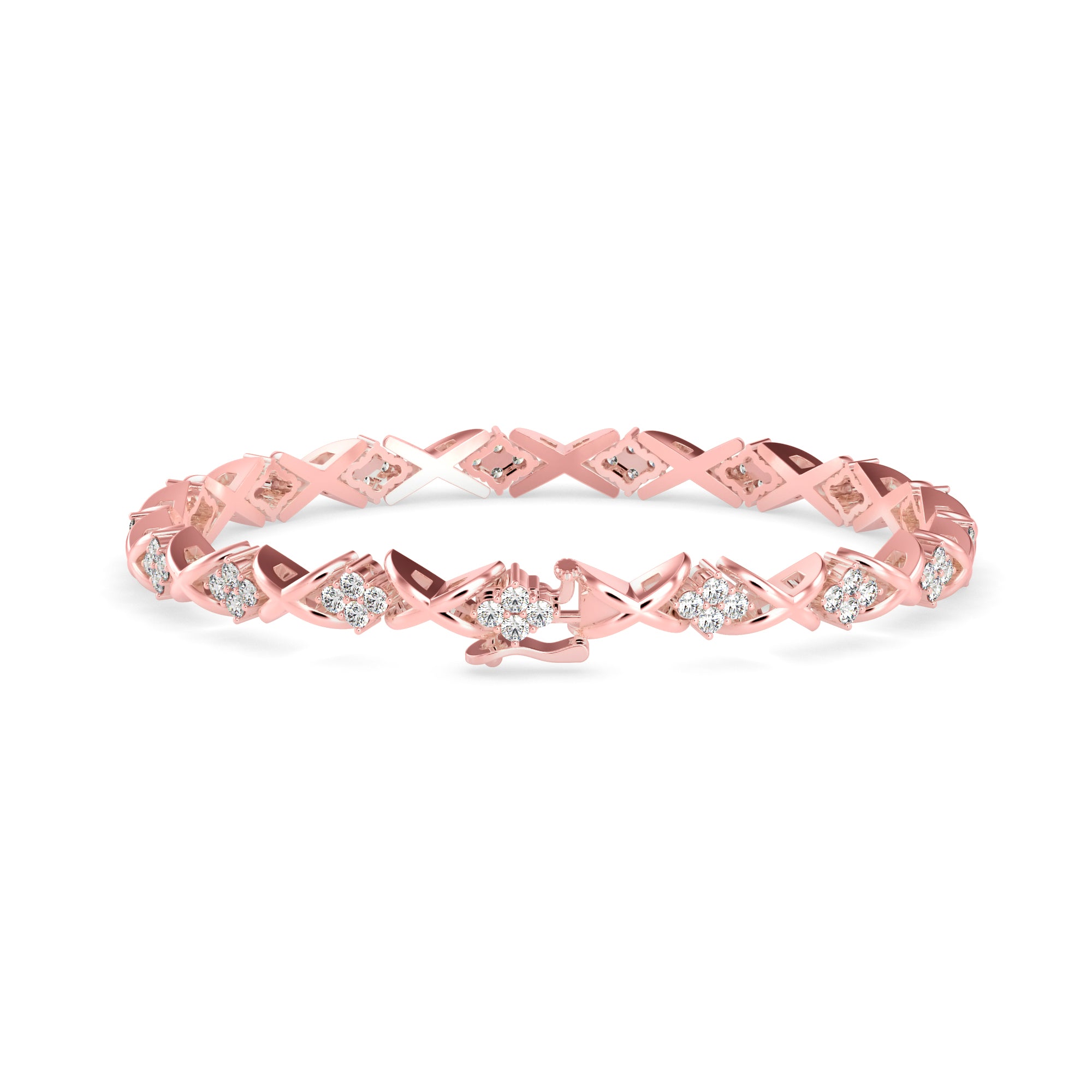 Diamond Petite Tennis Bracelet-Rose Gold
