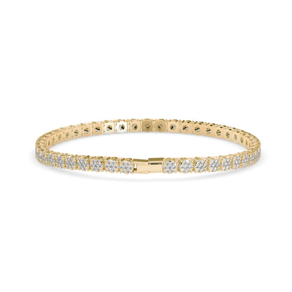 Egeria Diamond Tennis Bracelet-Golden