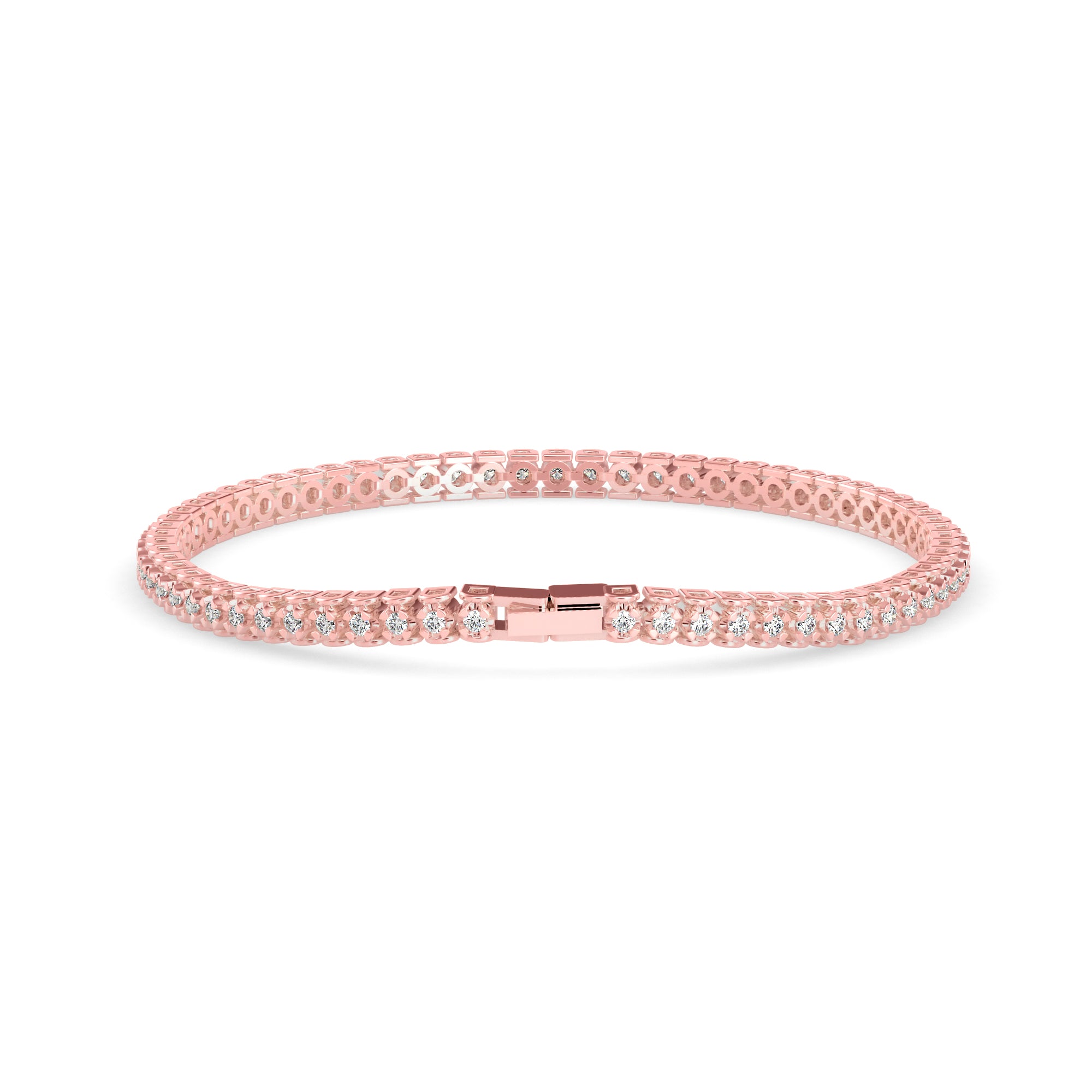 Orana Tennis Diamond Bracelet-Rose Gold