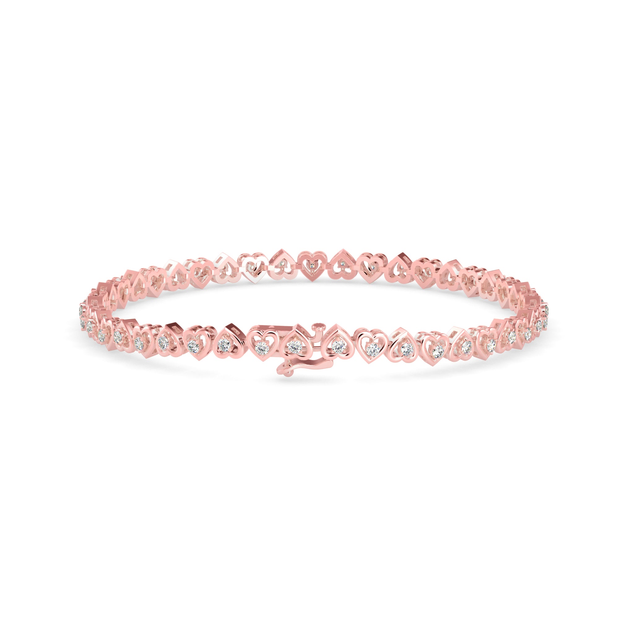 Angola Diamond Tennis Bracelet-Rose Gold