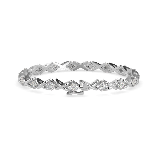 Diamond Petite Tennis Bracelet-Silver