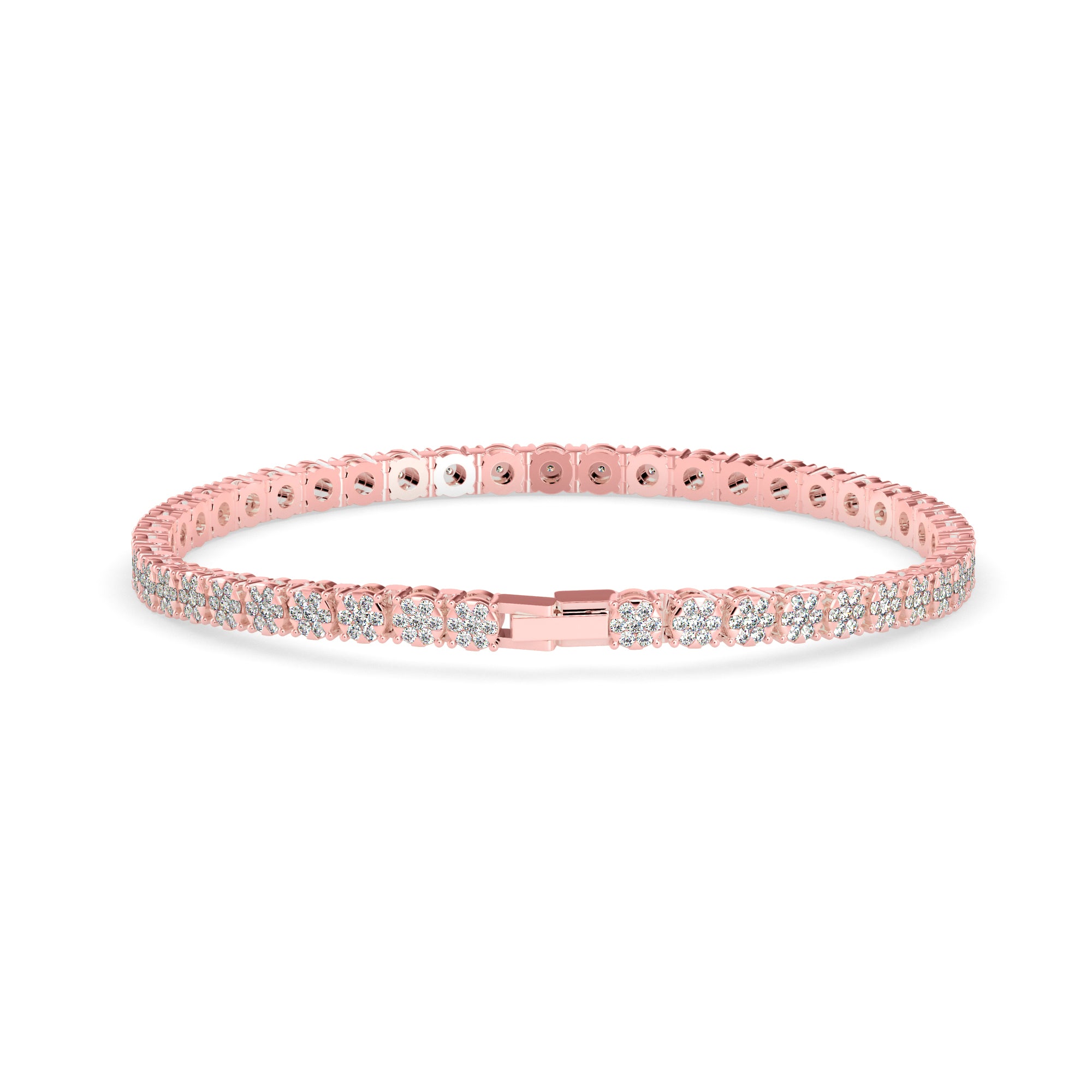 Egeria Diamond Tennis Bracelet-Rose Gold