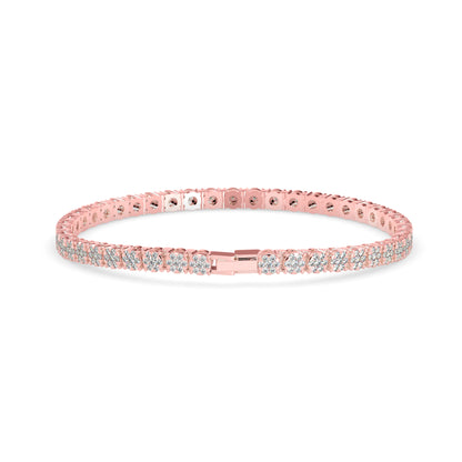 Egeria Diamond Tennis Bracelet-Rose Gold