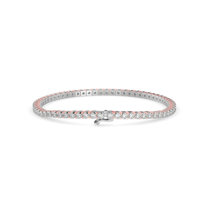Turkel Diamond Tennis Bracelet-Rose Gold