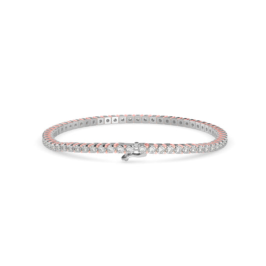 Turkel Diamond Tennis Bracelet-Rose Gold