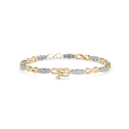 Tour Diamond Tennis Bracelet-Golden