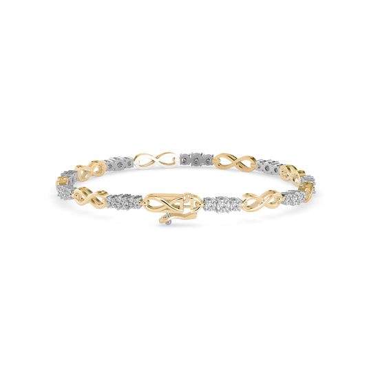 Tour Diamond Tennis Bracelet-Golden