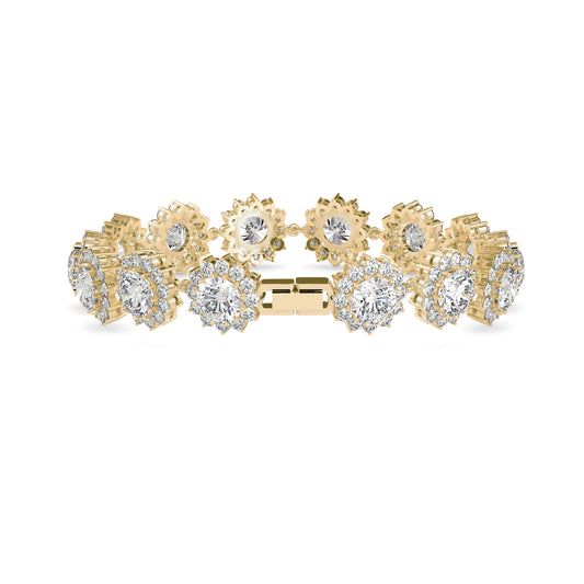 Luscious Diamond Tennis Bracelet-Golden