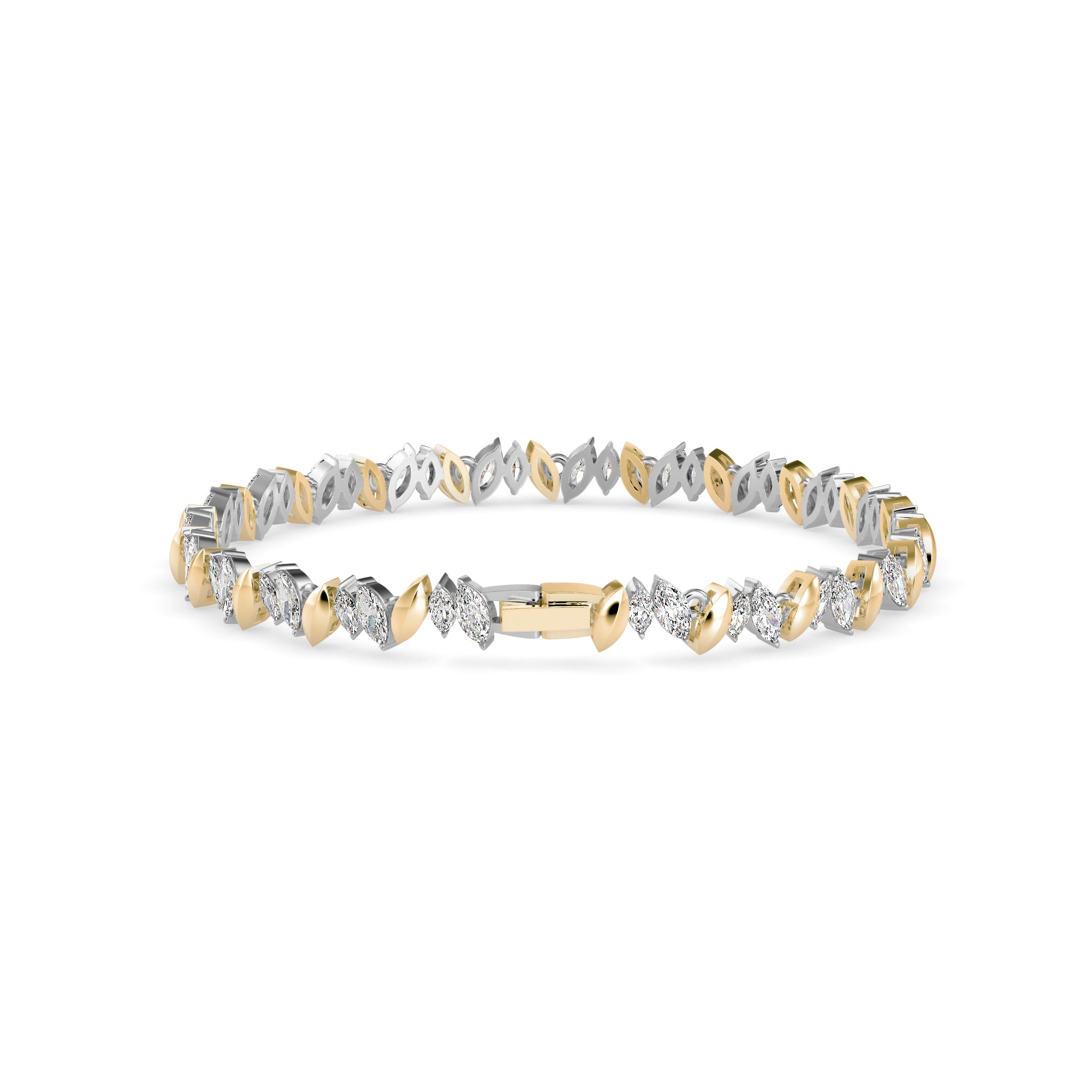 Skye Diamond Tennis Bracelet-Golden