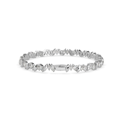 Skye Diamond Tennis Bracelet-Silver