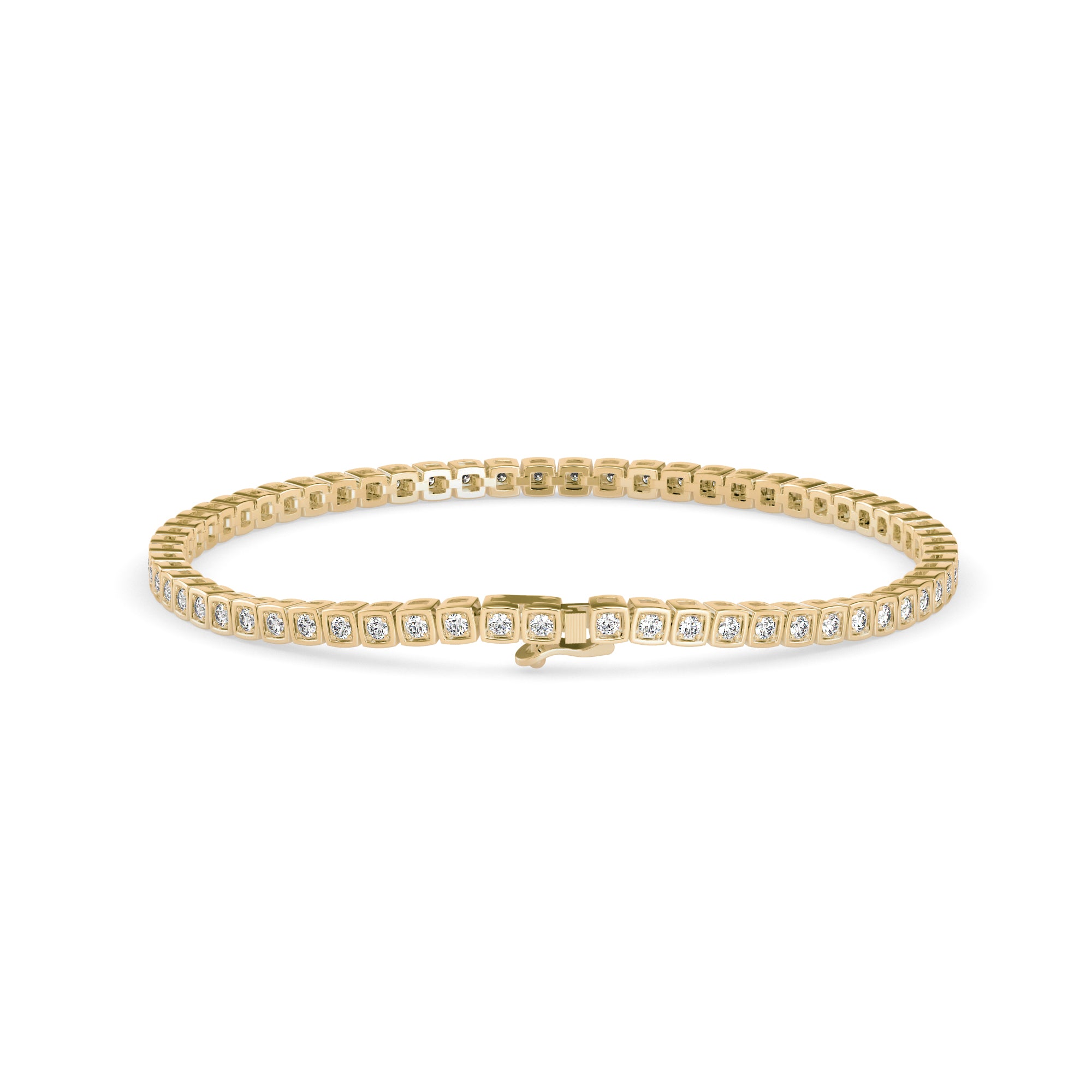 Sienna Diamond Tennis Bracelet-Golden