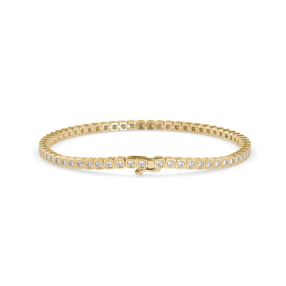 Sienna Diamond Tennis Bracelet-Golden