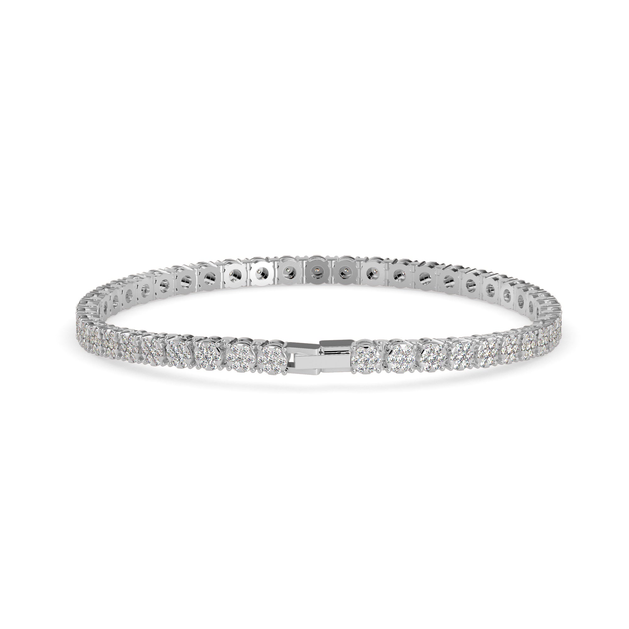 Egeria Diamond Tennis Bracelet-Silver