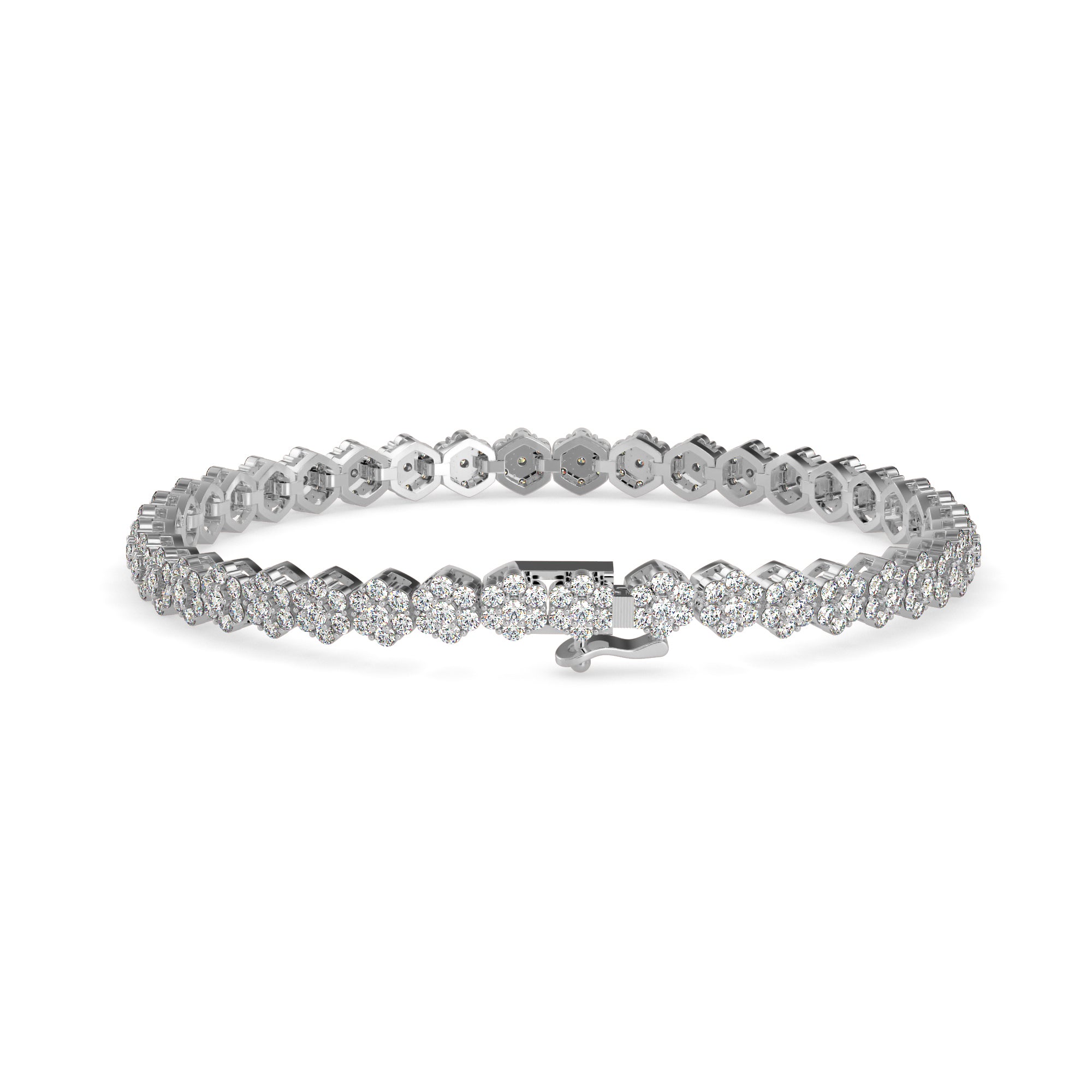 Fortuna Tennis Diamond Bracelet-Silver