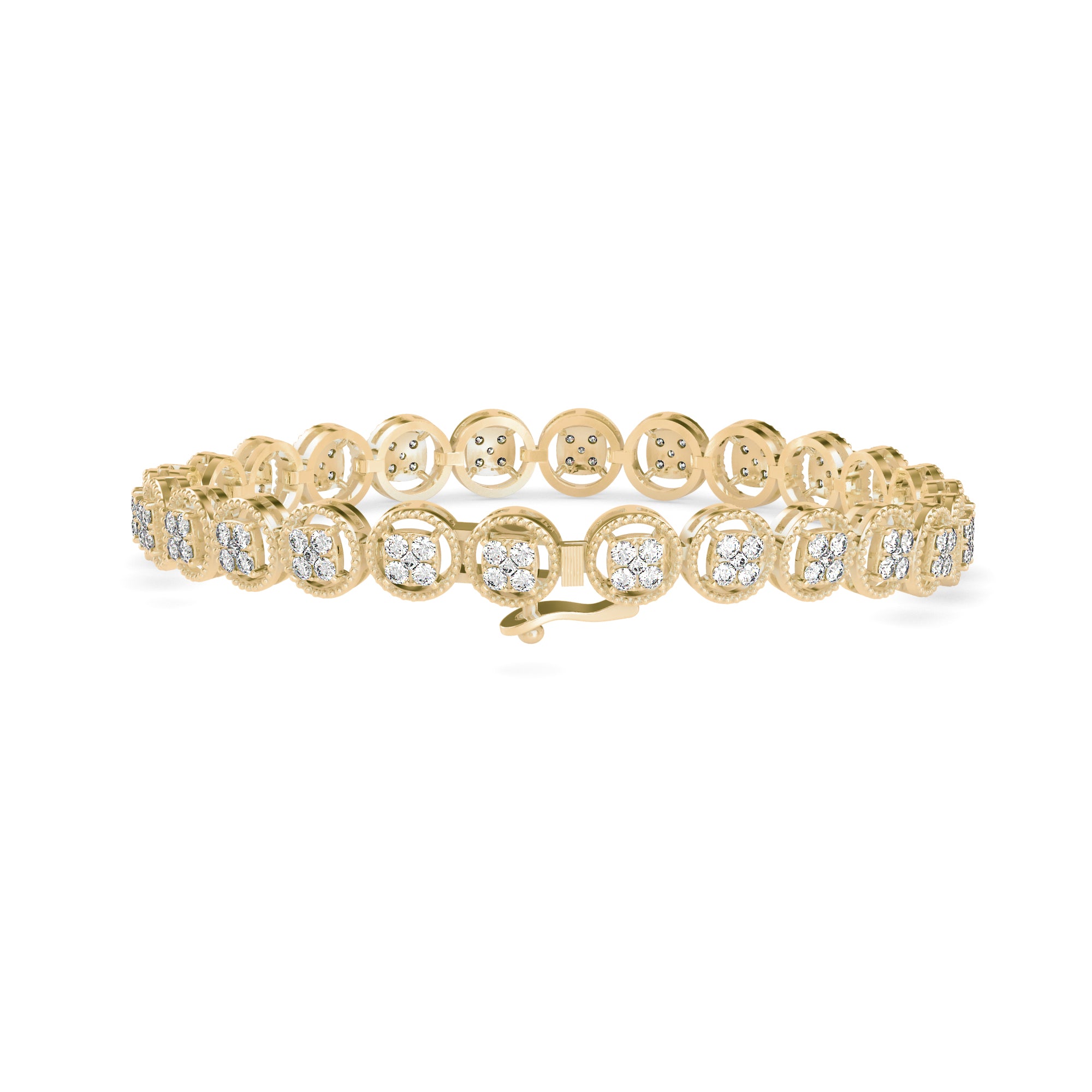 Venelia Diamond Tennis Bracelet-Golden