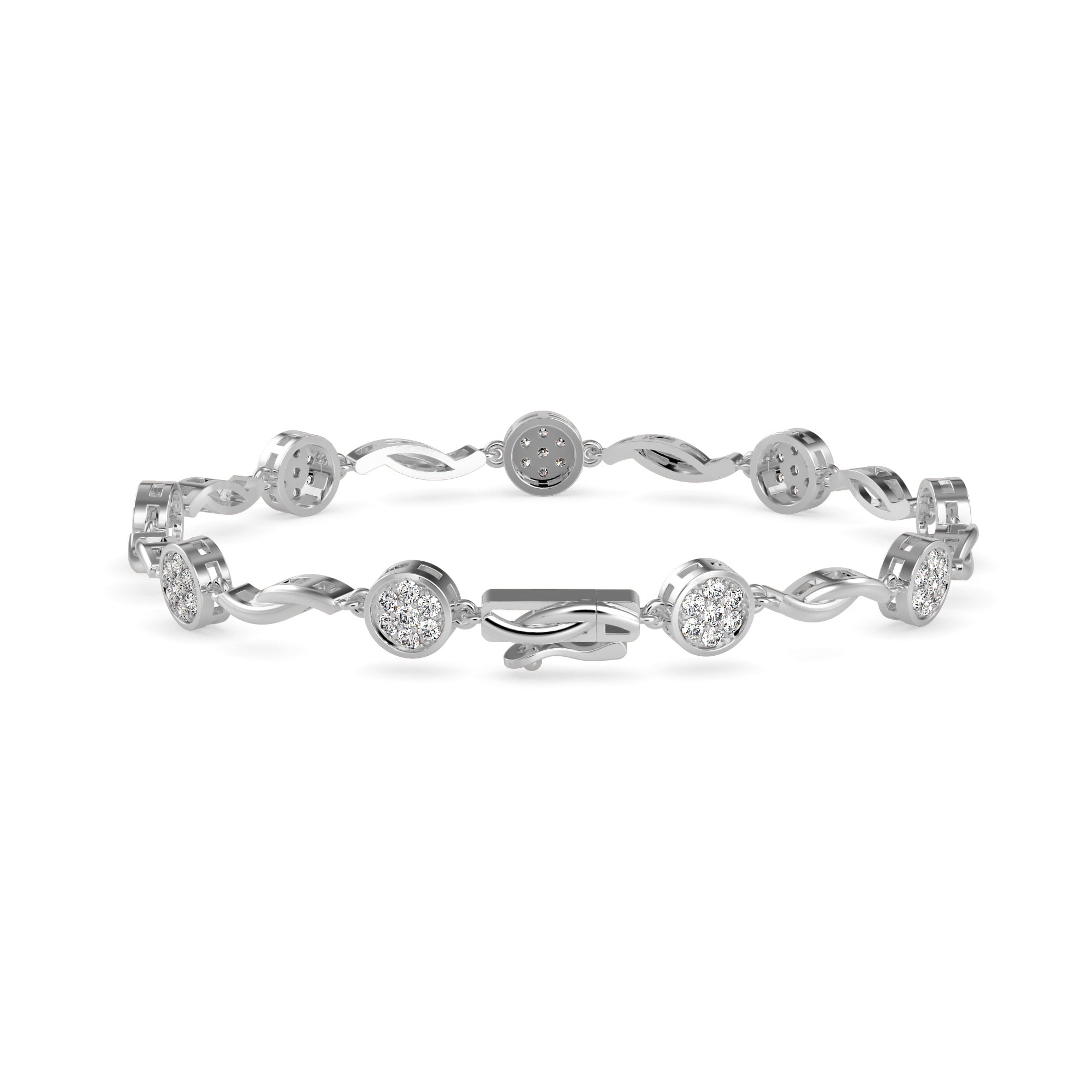 Opulent Diamond Tennis Bracelet-Silver