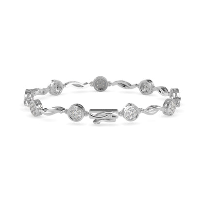 Opulent Diamond Tennis Bracelet-Silver