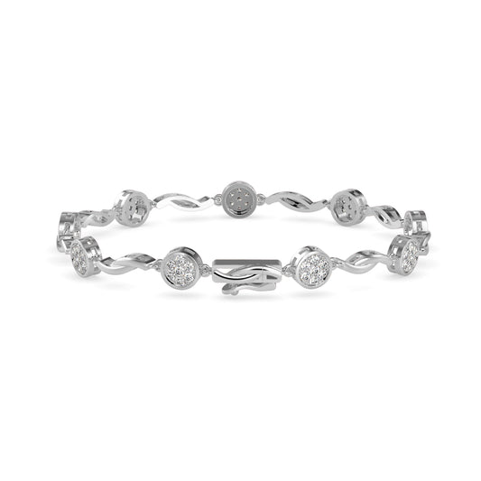 Opulent Diamond Tennis Bracelet-Silver