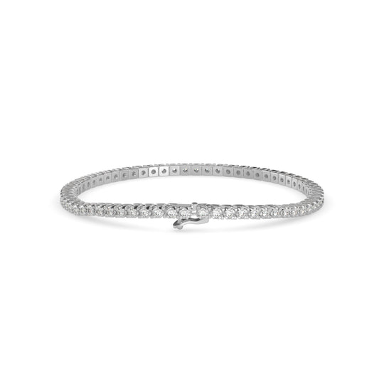 Turkel Diamond Tennis Bracelet-Silver