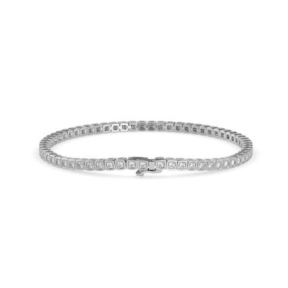 Sienna Diamond Tennis Bracelet-Silver