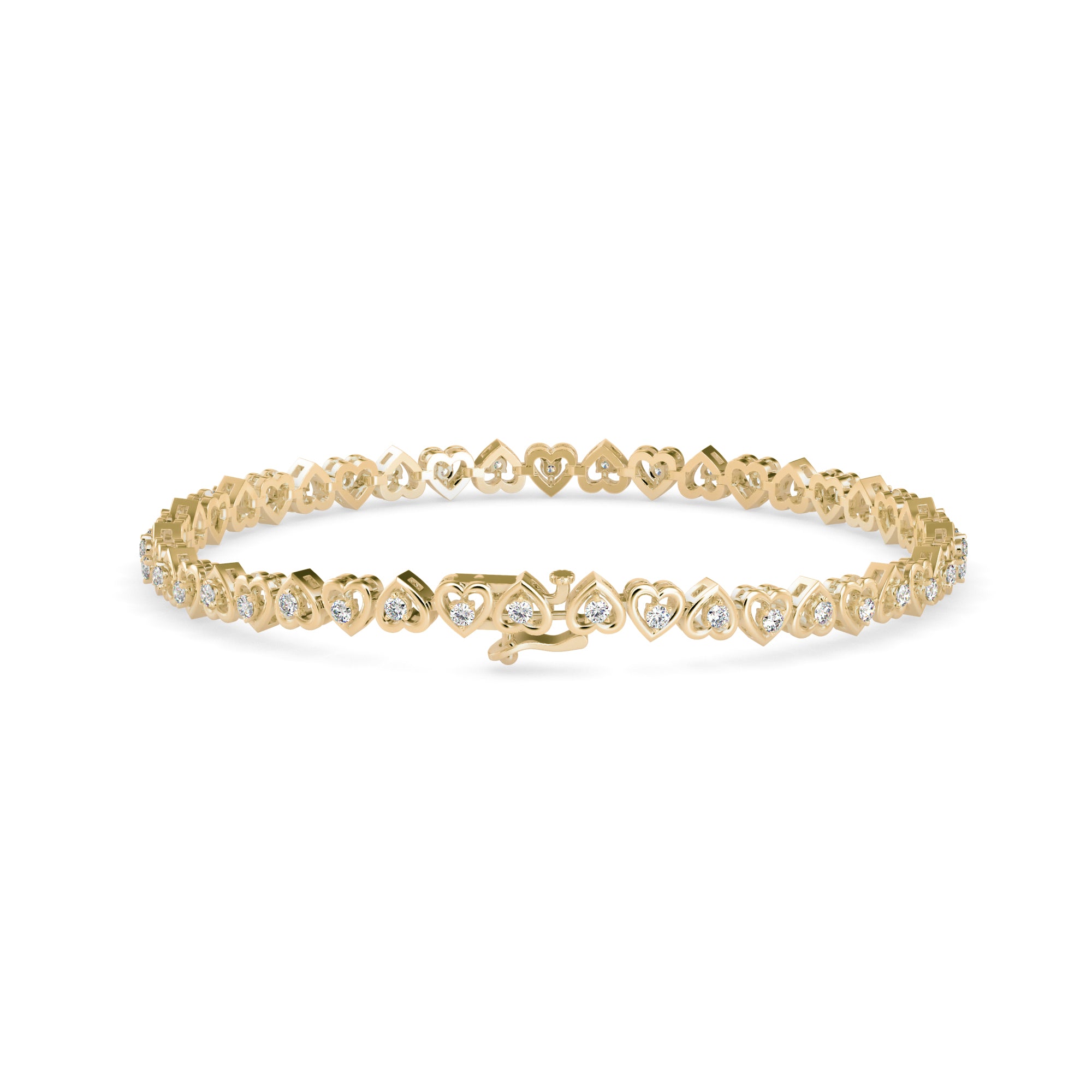 Angola Diamond Tennis Bracelet-Golden