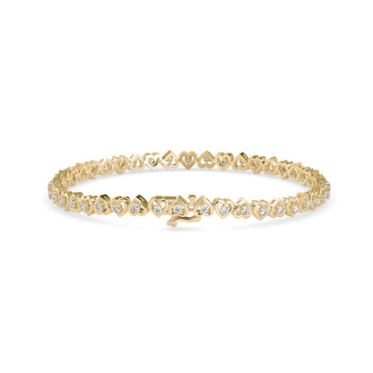 Angola Diamond Tennis Bracelet-Golden