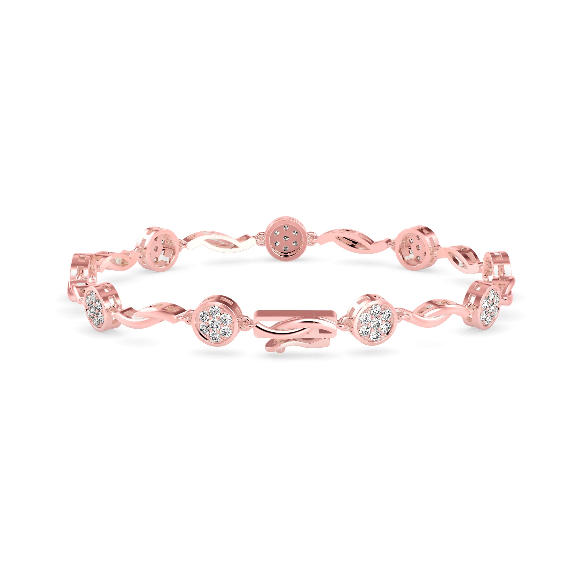 Opulent Diamond Tennis Bracelet-Rose Gold