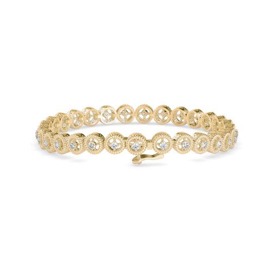 Lovell Tennis Diamond Bracelet-Golden