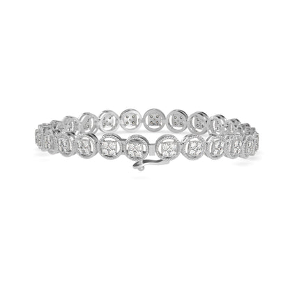 Venelia Diamond Tennis Bracelet-Silver