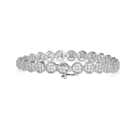 Venelia Diamond Tennis Bracelet-Silver