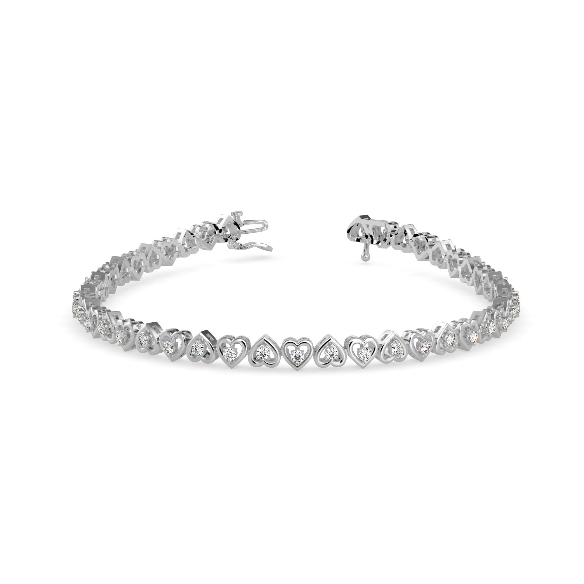 Angola Diamond Tennis Bracelet-Silver