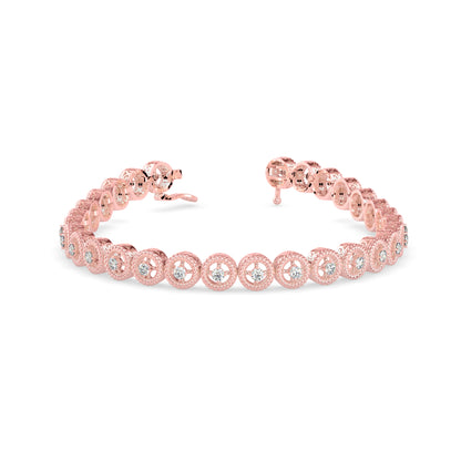 Lovell Tennis Diamond Bracelet-Rose Gold