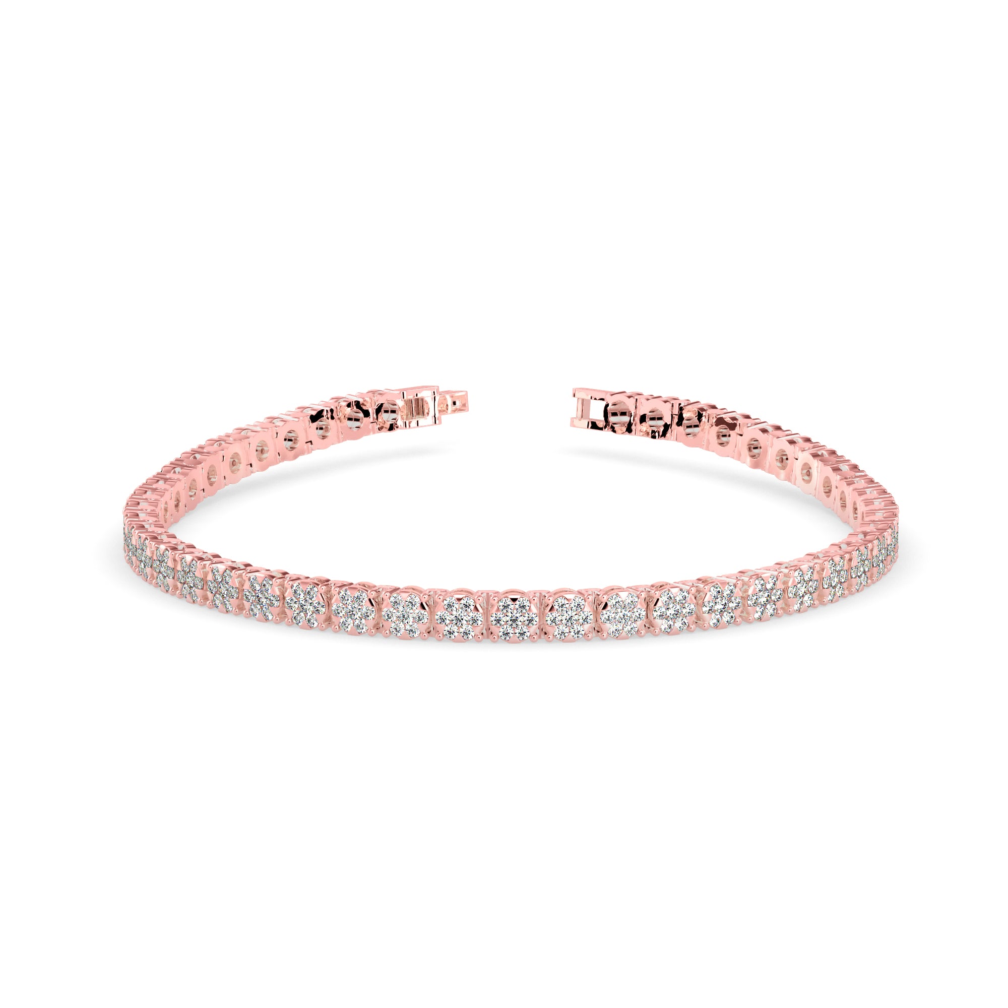 Egeria Diamond Tennis Bracelet-Rose Gold