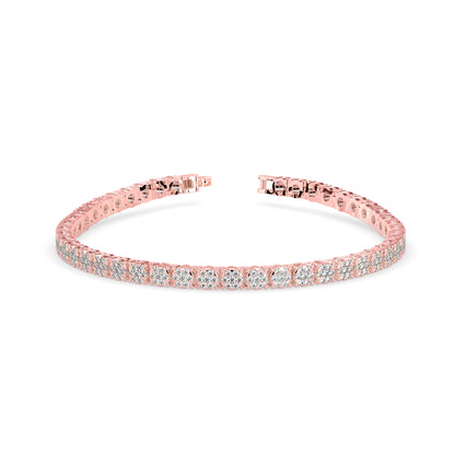 Egeria Diamond Tennis Bracelet-Rose Gold